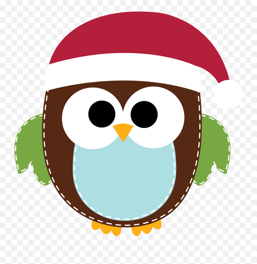 Cute Christmas Owl Clipart Kid - Forte Di Belvedere Emoji,Owl Clipart