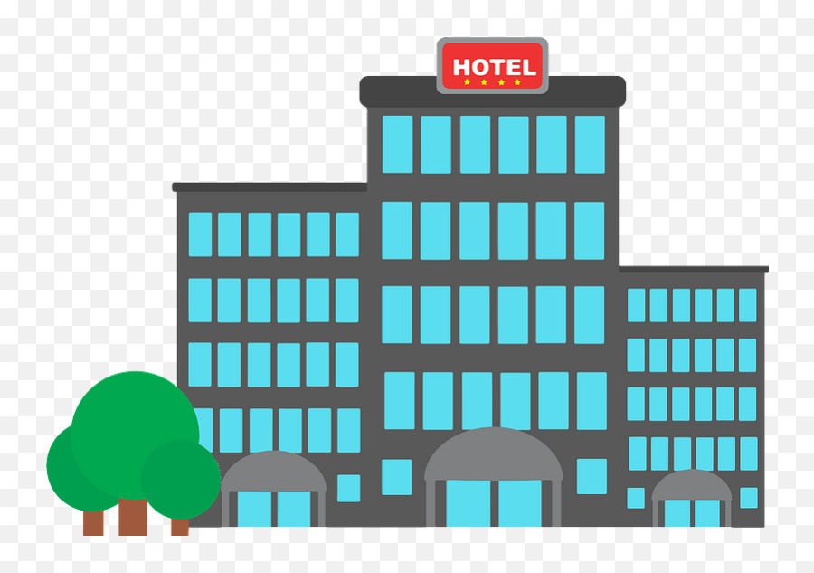 Hotel Building Clipart - Hotel Accommodation Png Emoji,Hotel Clipart