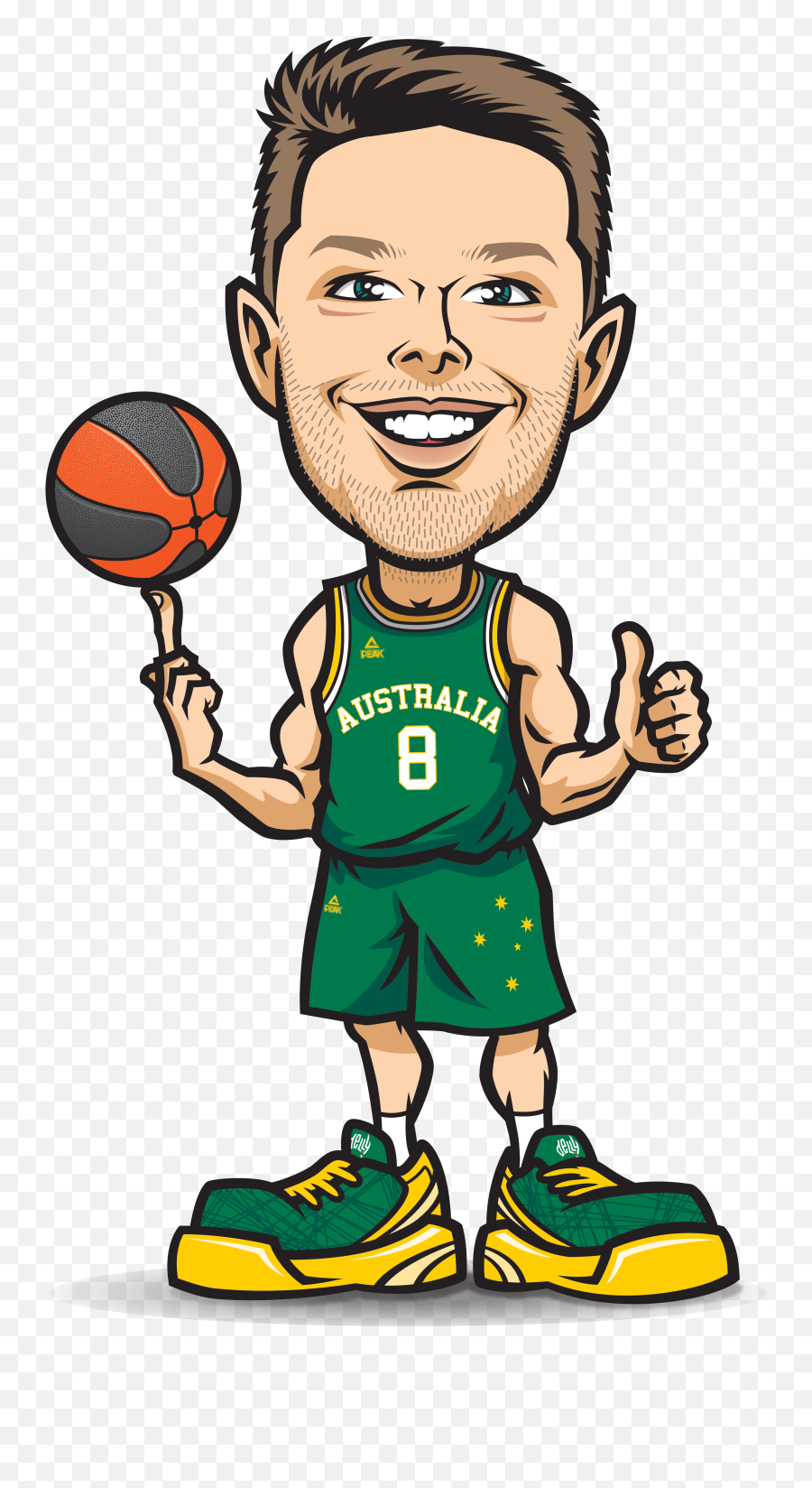 Basketball Player Cartoon No Ball - Cartoon Basketball Player Caricature Emoji,Basketball Player Clipart