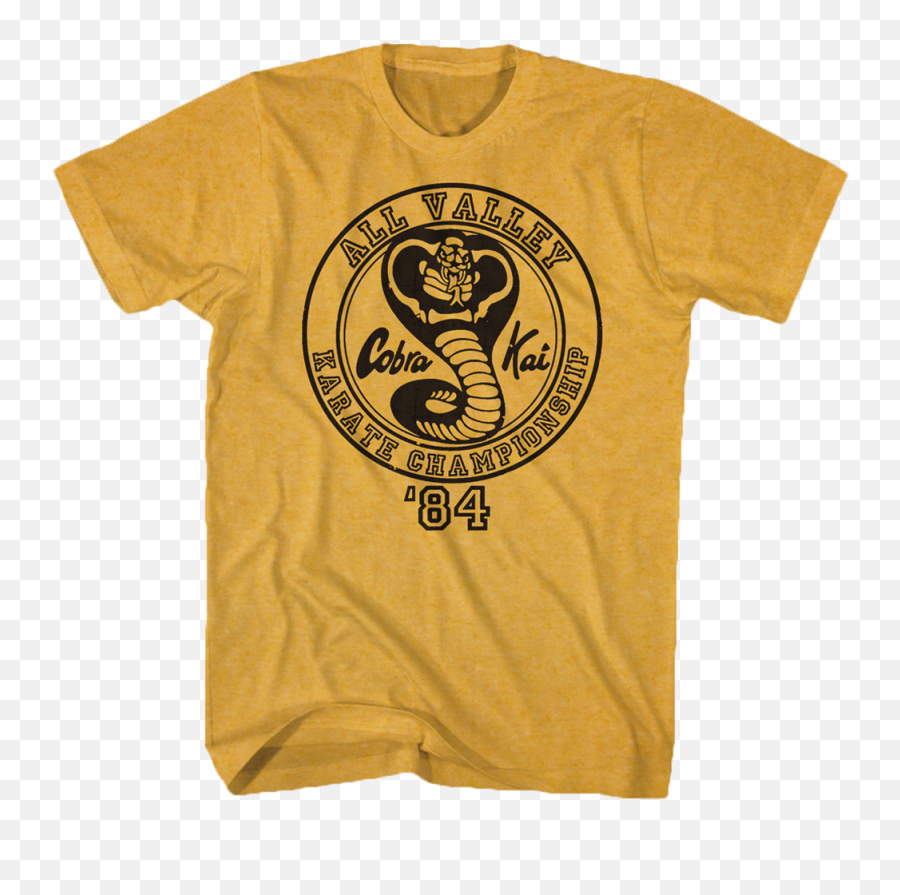 Download Yellow 84 All Valley Karate Championship Shirt - Cobra Kai Emoji,Cobra Kai Logo