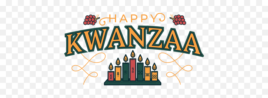 Kwanzaa Happy Candles Lettering - The White Swan Emoji,Kwanzaa Clipart