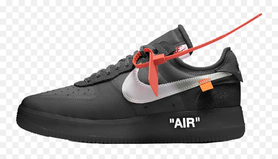 Off - White X Nike Air Force 1 Black Where To Buy Ao4606 Air Force 1 X Off White Black Emoji,Off White Png