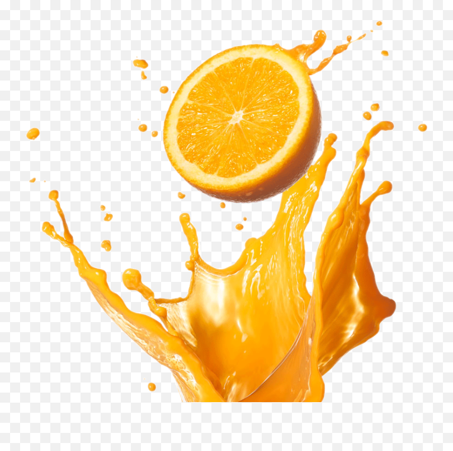 Download Of Drink Tangerine Juice - Soda Splash Png Format Emoji,Orange Clipart