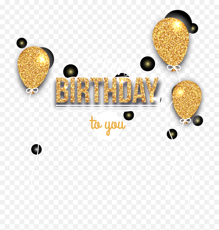 Download Golden Balloon Birthday Vector Icon Balloons - Birthday Gold Balloons Png Emoji,Celebration Png