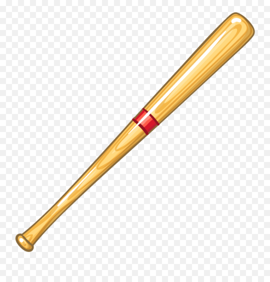 Baseball Bat Clipart Png Transparent - Wooden Baseball Bat Clip Art Free Emoji,Baseball Bat Clipart