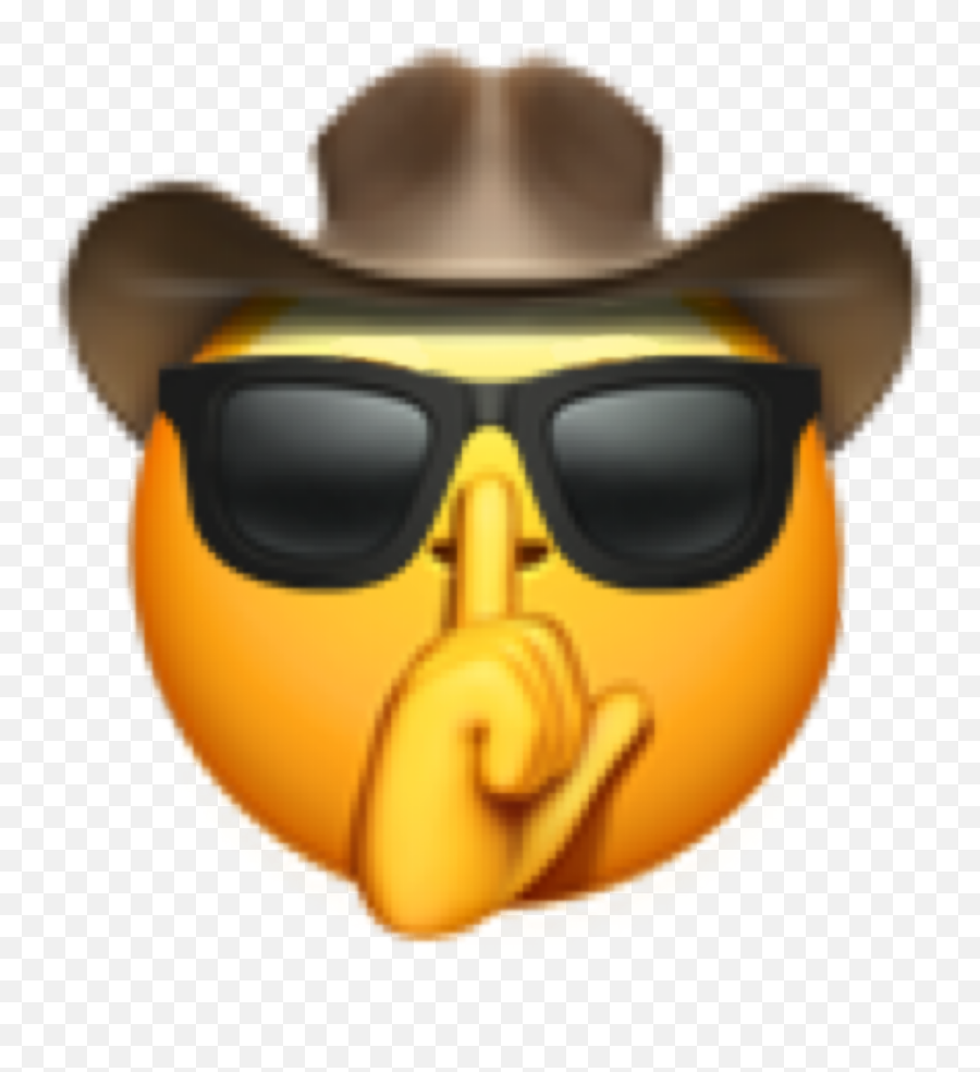 Emoji Cowboy Sunglasses Shutup Sticker - Cowboy Emoji Sunglasses,Cowboy Emoji Png