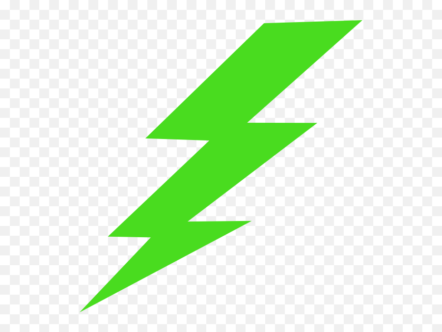 Green Lighting Bolt Clip Art At Clker - Green Lightning Bolt Clip Art Emoji,Lightning Bolt Clipart