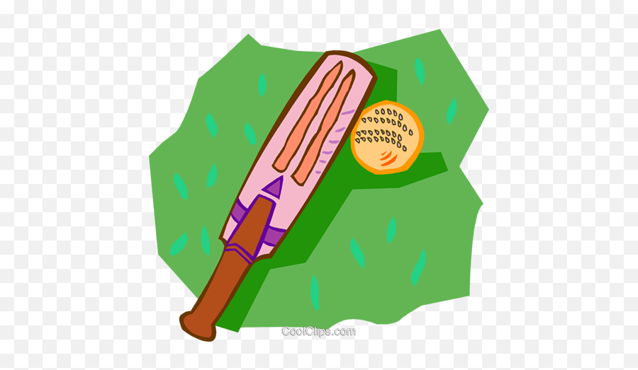 Download Cricket Bat And Ball Royalty - Drawing Emoji,Bat And Ball Clipart