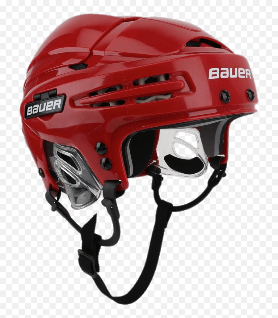 Red Bauer Hockey Helmet Transparent Png - Stickpng Emoji,Hockey Skates Clipart