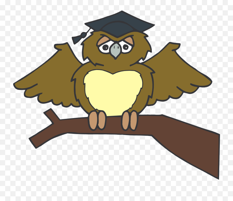 Graduation Owl On Tree Branch Clipart - Clipart Best Emoji,Owl On Branch Clipart