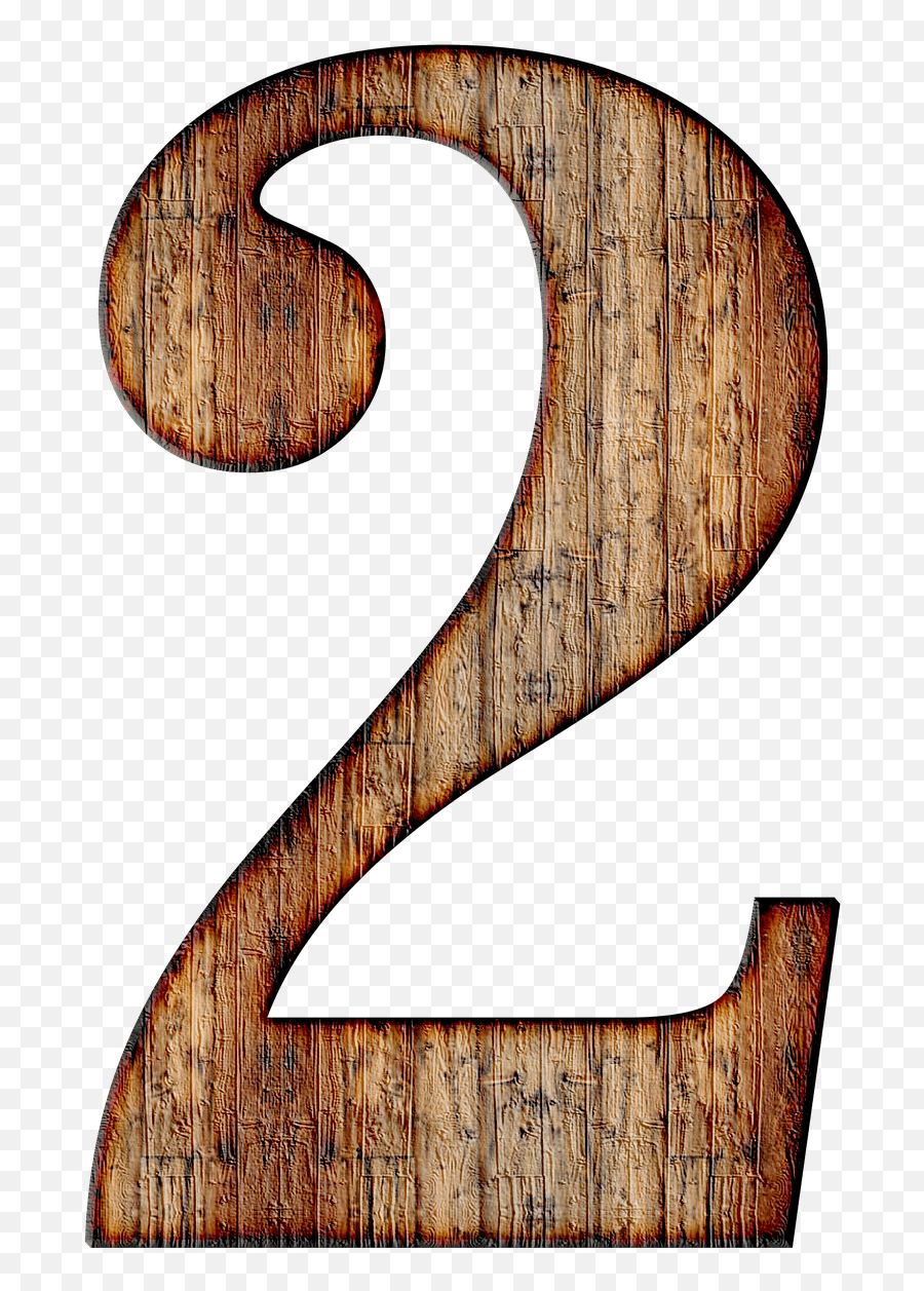 2 Png Images Two Number Transparent - Wood Number 2 Emoji,2 Png