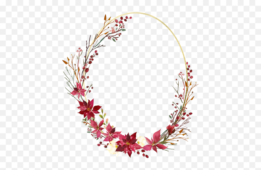 Flower Frame Round Circle Oval Png Images Download Emoji,Oval Frame Clipart