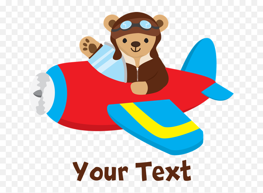 Cute Teddy Bear Pilot In Red - Pilot Teddy Bear Clipart Emoji,Cute Teddy Bear Clipart
