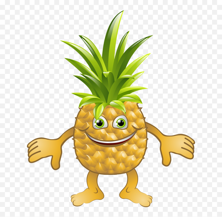 Food Clipart Smileys Alphabet Pineapple Clipart - Single Cartoon Fruit Pineapple Emoji,Pineapple Clipart