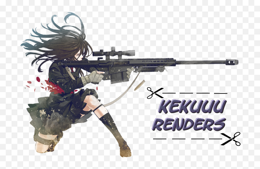 Anime Guns Png - Gun Girl Anime Emoji,Guns Png
