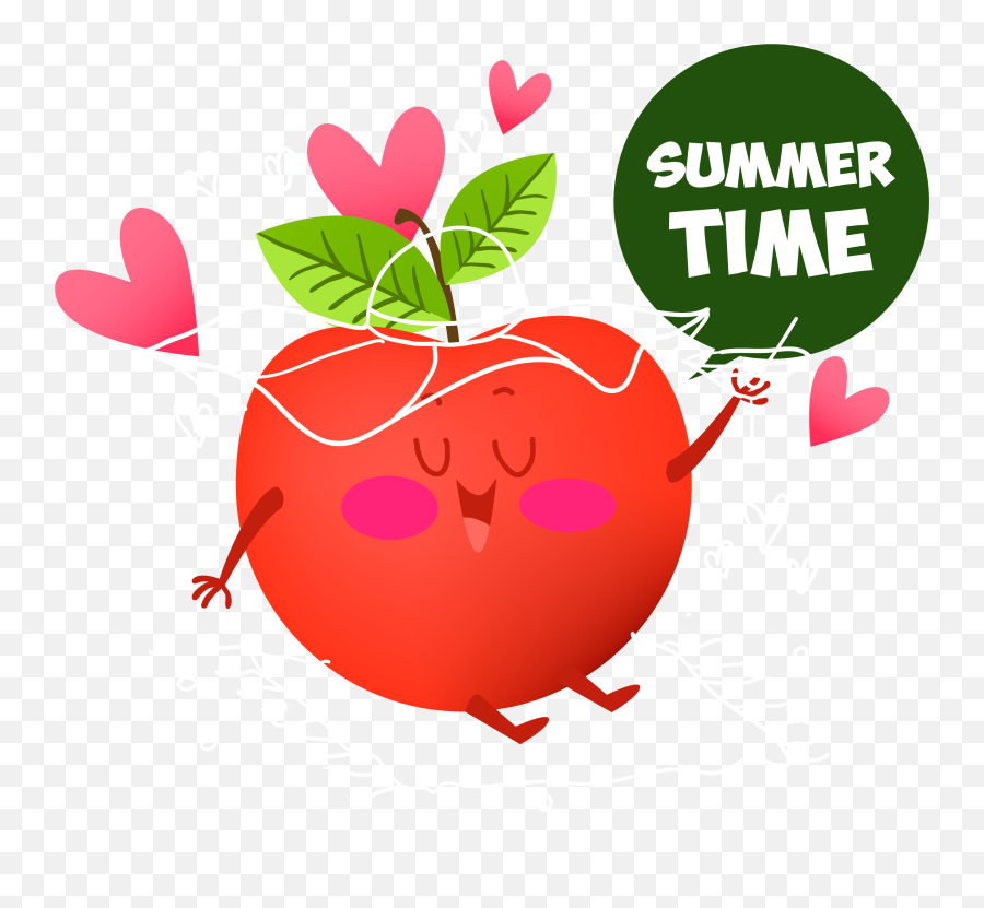 Apple Drawing Png Transparent Png Files - Its Summer Time Cartoon Heart Emoji,Drawing Clipart