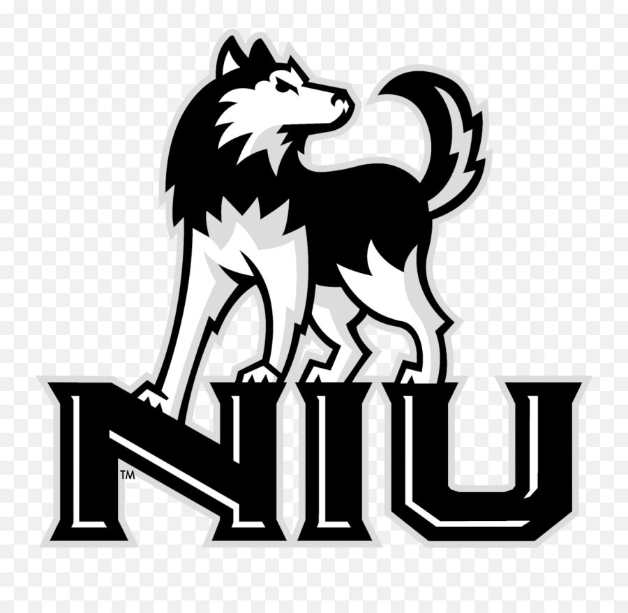Niu Huskies Logo Black And White - Northern Illinois Huskies Football Logo Emoji,Niu Logo