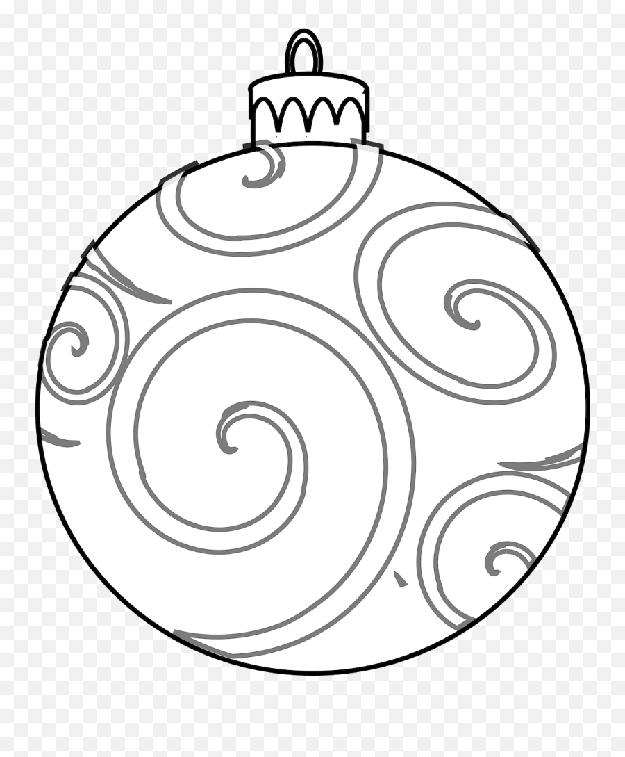 Christmas Ornament Colouring Page - Christmas Decorations To Colour Emoji,Christmas Ornament Clipart Black And White