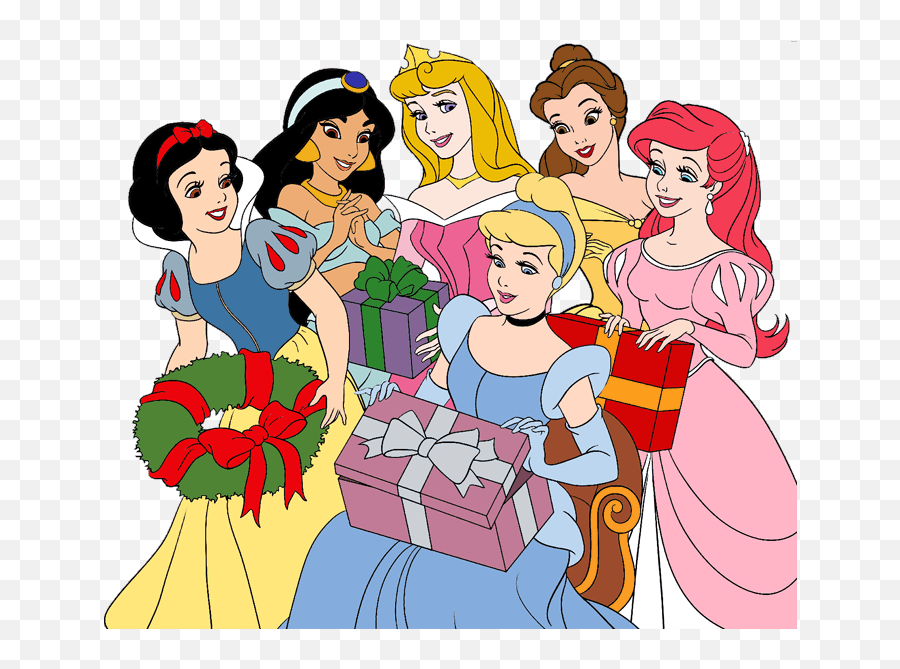 Disney Princess Christmas Clipart - Clip Art Library Christmas Disney Princess Characters Emoji,Disney Christmas Clipart