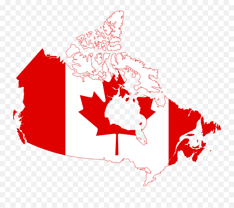 Canada Flag Map Clip Art At Clker - Canada Clipart Png Emoji,Usa Flagge Clipart