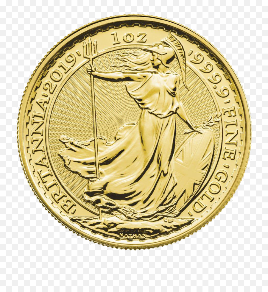 2019 Uk Britannia 1oz Gold Coin Clipart - Full Size Clipart Emoji,Gold Coin Clipart