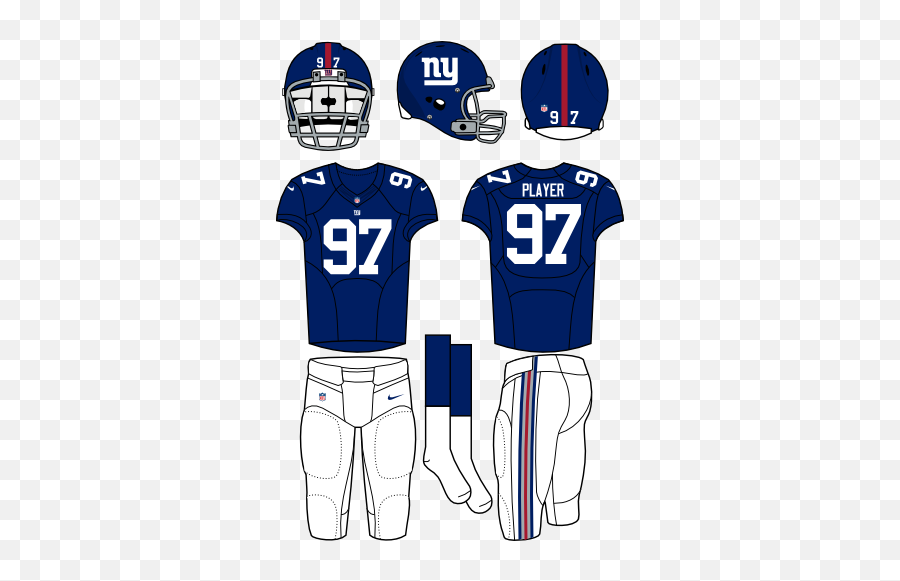 New York Giants Home Uniform - National Football League Nfl Nfl Emoji,New York Giants Logo