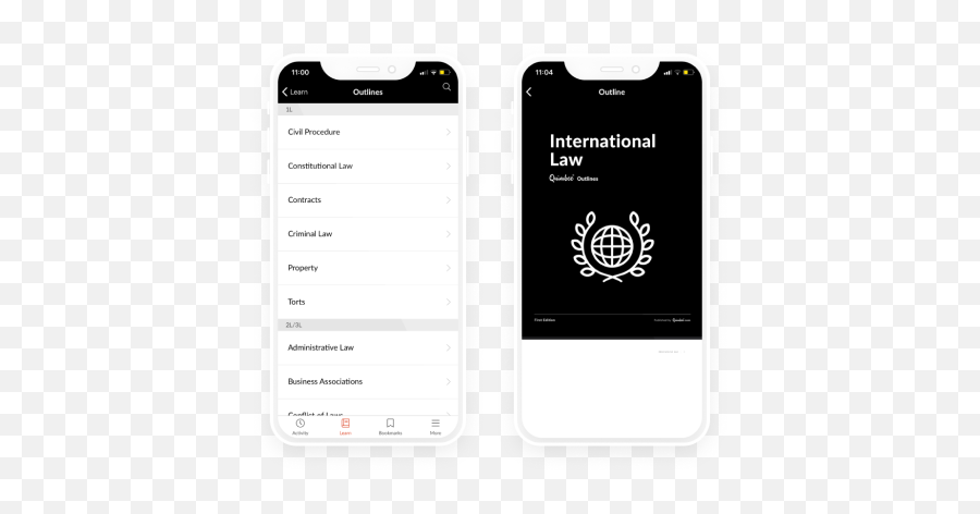 Law School Course Outlines For Exams And Class Study - Quimbee Emoji,Iphone Outline Png