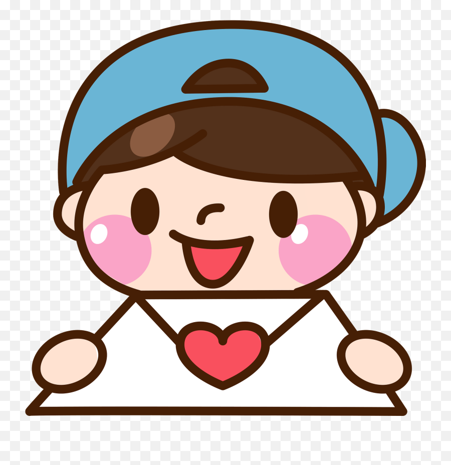 Boy Is Holding A Love Letter Clipart - Letter Clipart Emoji,Letter Clipart