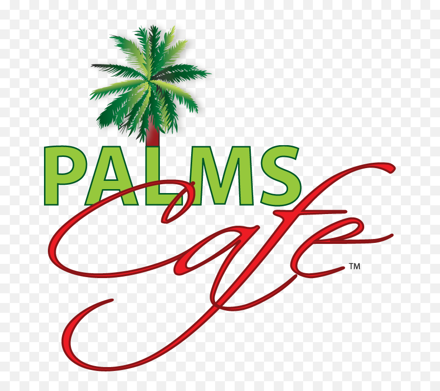 Palms Cafe With Palm Tree - Palm Tree Cafe Logo Emoji,Palm Tree Logo