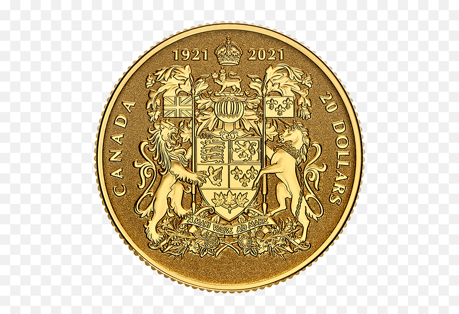Pure Gold Coin - 100th Anniversary Of Canadau0027s Coat Of Arms Emoji,Blank Coat Of Arms Template Png