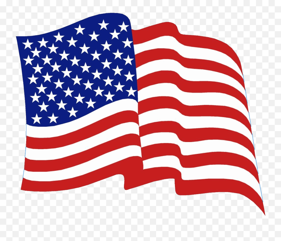 Us Flag Waving Clipart - Png Download Full Size Clipart American Flag Clipart Emoji,Us Flag Clipart