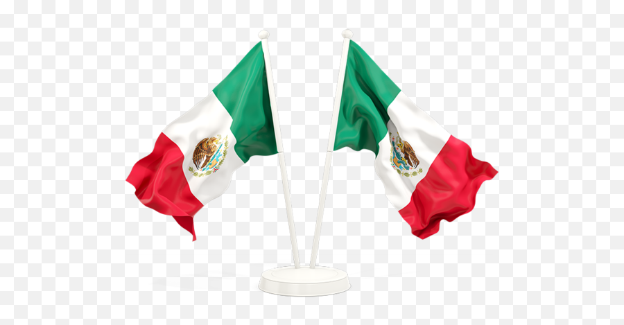 Two Waving Flags - Bandera De Chile Y Mexico Emoji,Mexico Flag Png