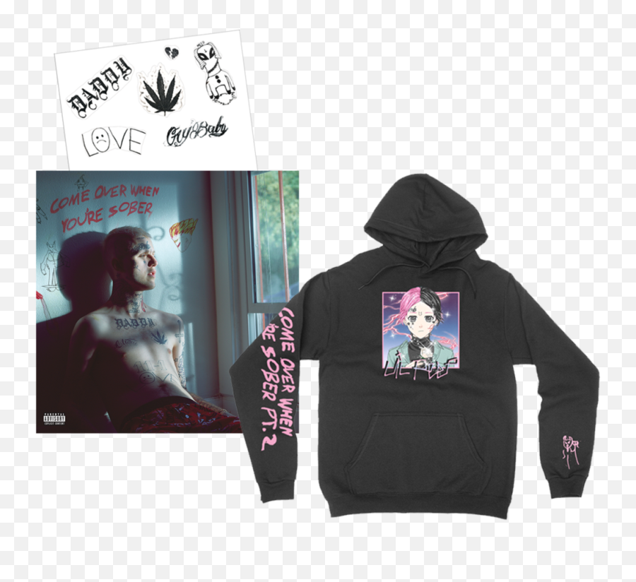 Lil Peep - Lil Peep Come Over When You Re Sober Pt 2 Hoodie Lil Peep Come Over When You Re Sober Part Two Emoji,Lil Peep Png