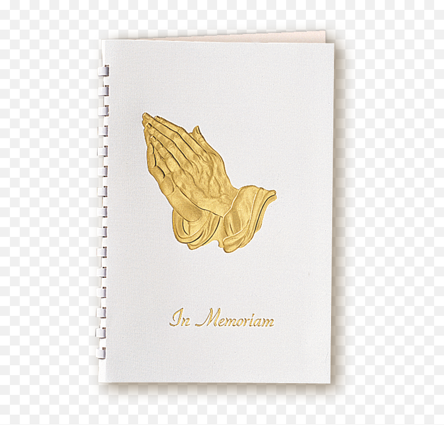 Praying Hands Funeral Guest Book - Thank You Card Praying Hand Emoji,Praying Hands Logo