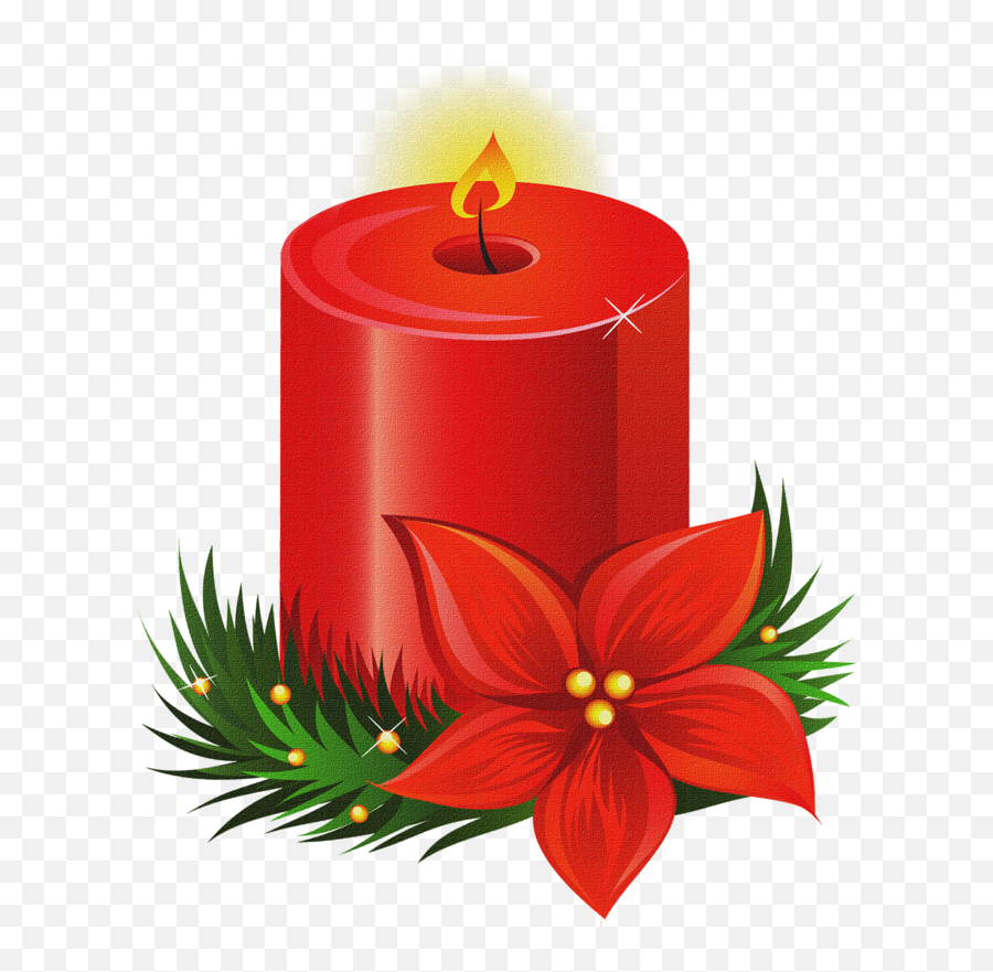 Candles - Christmas Candles Clip Art Transparent Png Christmas Candle Holder Clip Art Emoji,Feliz Navidad Clipart