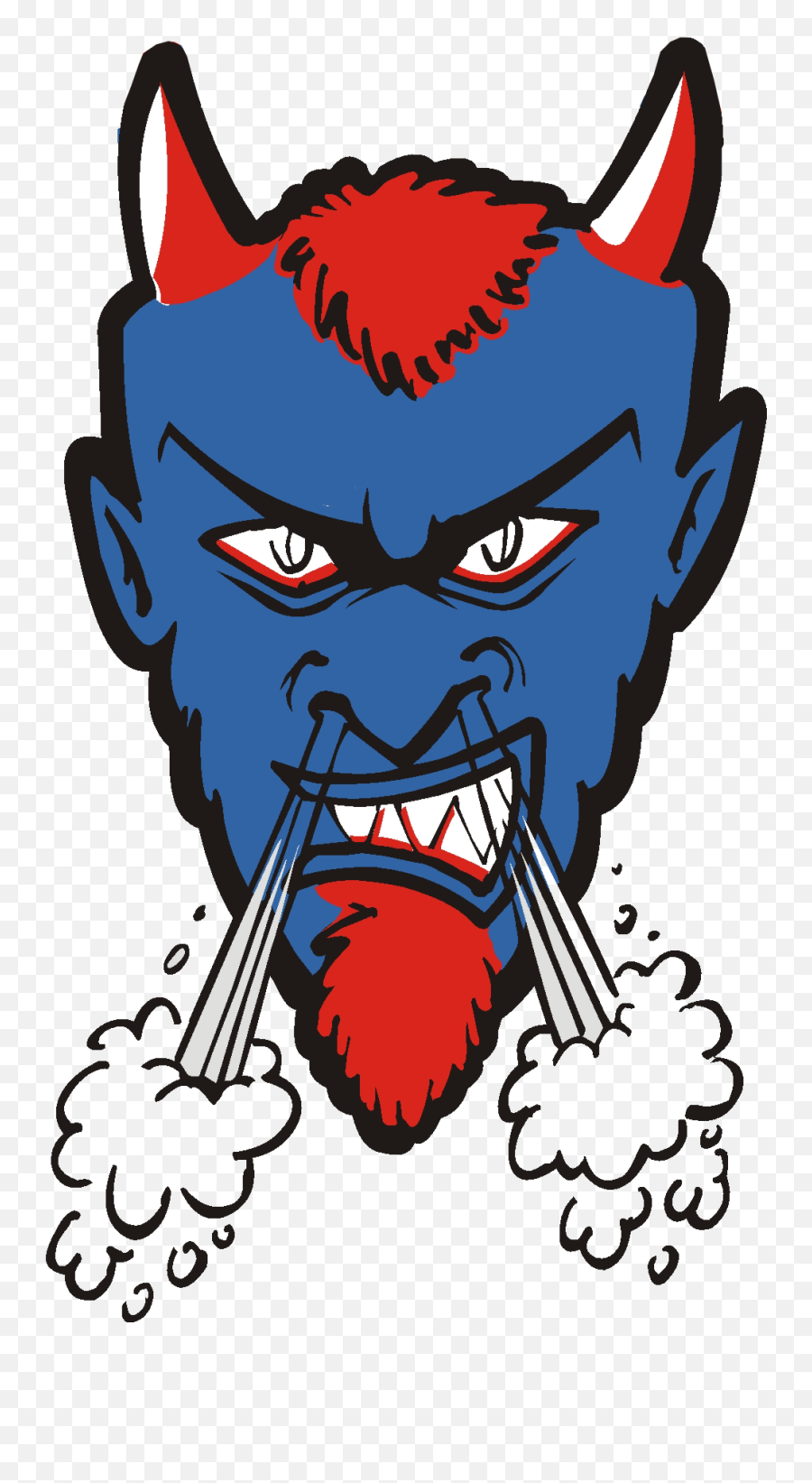 Download Hd Devil Head Clip Art Hot - Blue Devils Weiden Logo Emoji,Blue Devil Logos