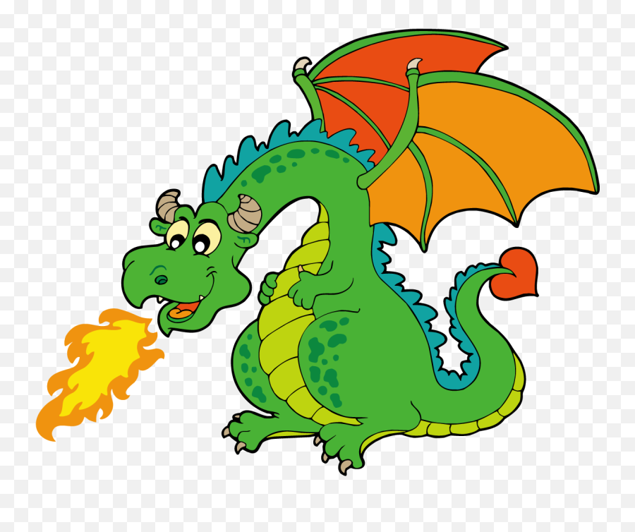 Clipart Dragon Fire Breathing Dragon - Fire Breathing Dragon Cartoon Fire Breathing Dragon Emoji,Fire Dragon Png