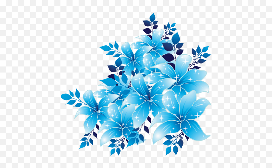 Flower Sky Blue Clip Art - Blue Flowers Png Download 567 Flower Blue Png Emoji,Blue Flower Clipart