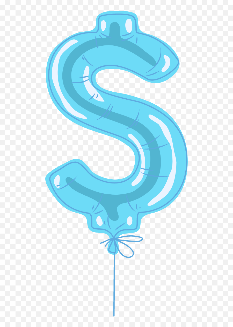 Foil Balloon Dollar Sign Graphic - Symbols Free Graphics Dollar Sign Balloon Clipart Emoji,Ampersand Clipart