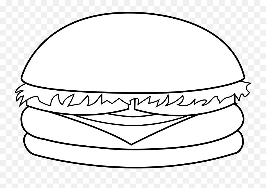Hamburger Black And White - Burger Black And White Clip Art Emoji,Hamburger Clipart
