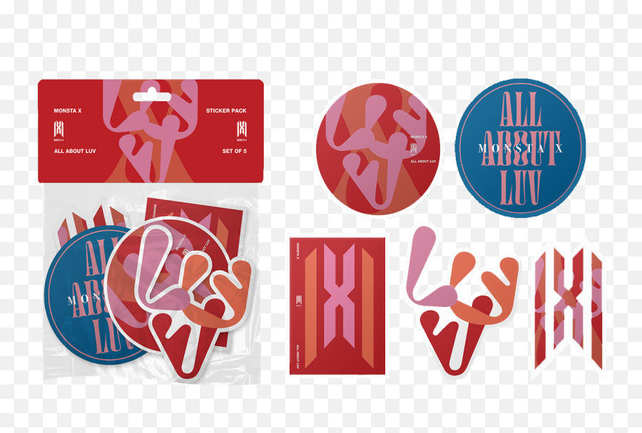 Monsta X Luv Sticker Pack - Stickers Monsta X Emoji,Monsta X Logo