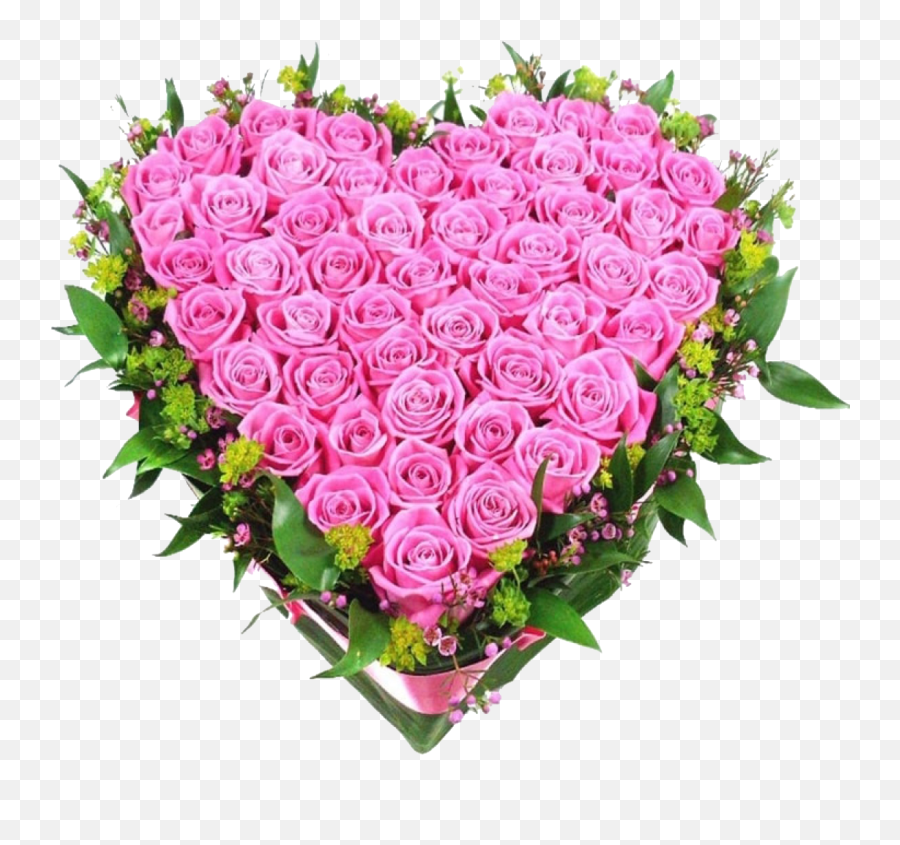 Pink Rose Heart Of Flower Transparent Background Png Cli Emoji,Flower Transparent Background
