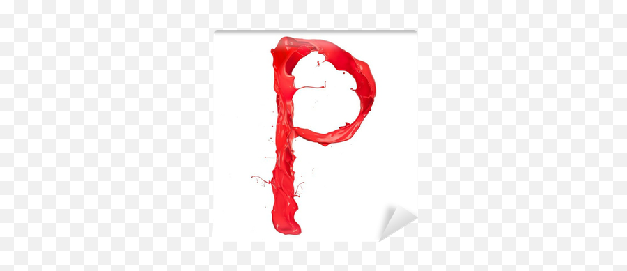 Red Paint Splash Letter P Isolated On White Background Emoji,P Logo Design