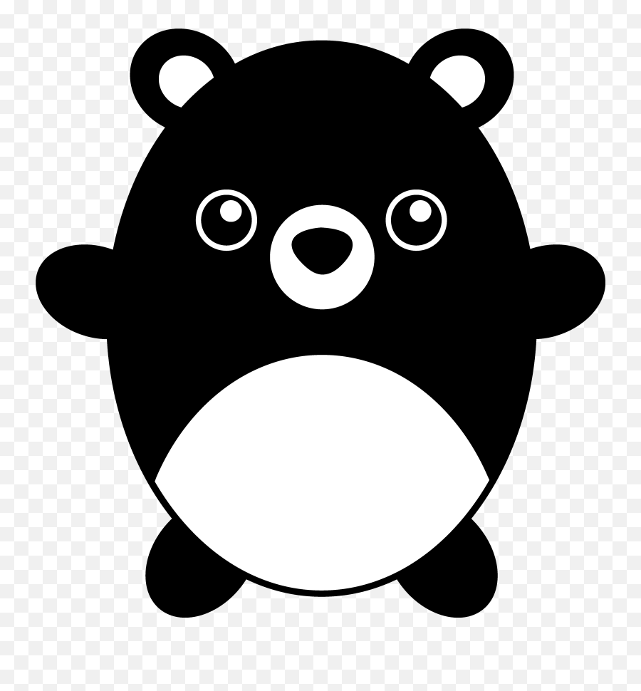 Fat Clipart Teddy Bear Fat Teddy Bear Transparent Free For - Cute Animated Black Bears Emoji,Bear Clipart Black And White