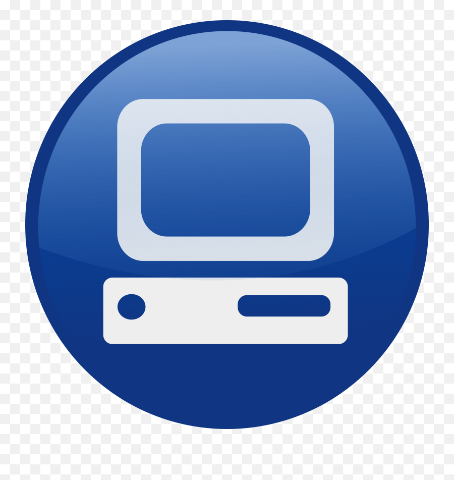 Blue Computer Desktop Clip Art At Clker - Computer Blue Clipart Emoji,Blue Clipart