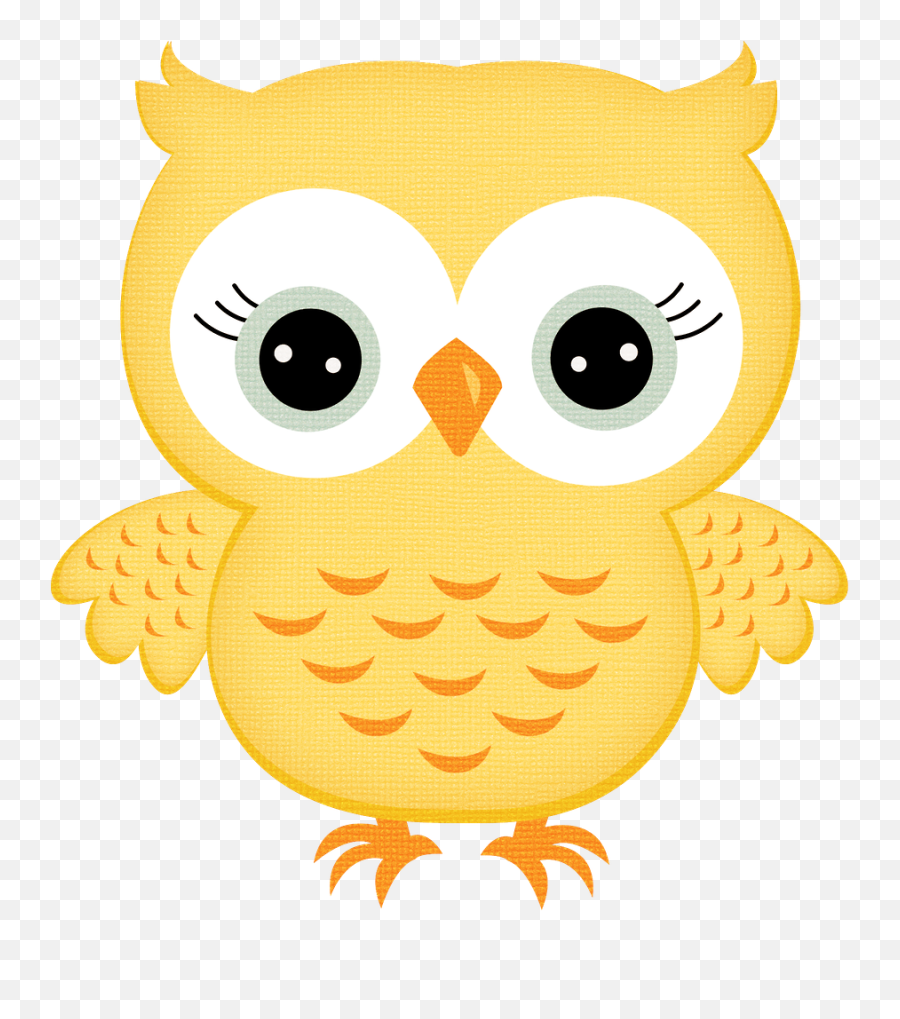 Yellow Owl Clipart Transparent - Yellow Cute Owl Clipart Emoji,Owl Clipart