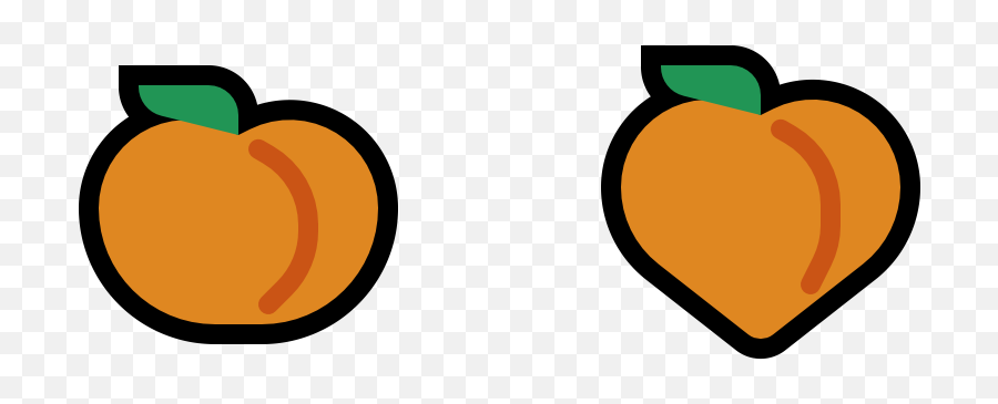 Download Two Peach Emoji Side By Side - Fresh,Peach Emoji Png