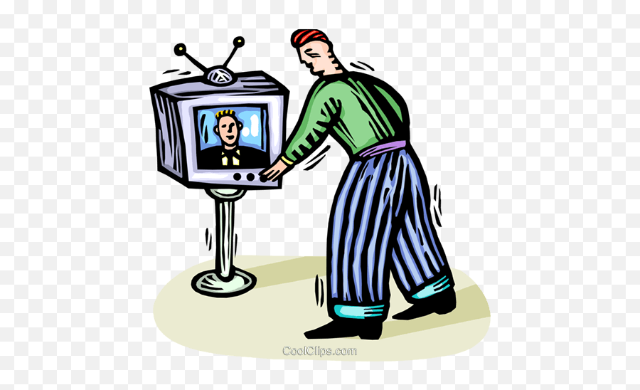 Man Turning The Tv Channels Royalty - Playing Games Emoji,Tv Clipart