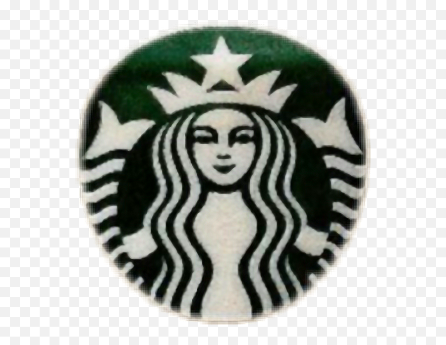 Starbucks Mermaid Logo Sticker By R Bloom - Logo Starbucks Clipart Black And White Emoji,Mermaid Logo
