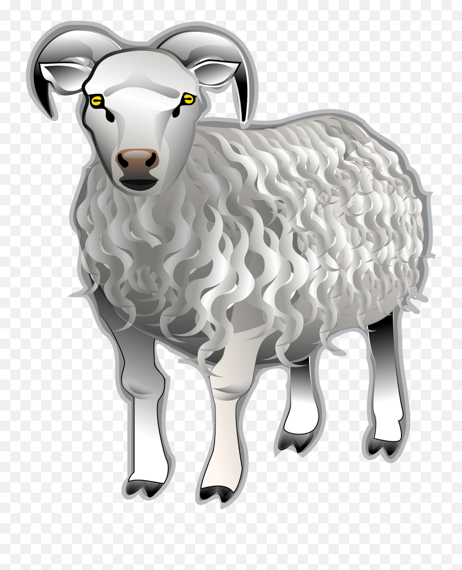 Ram Clipart - Male Sheep Carton Png Emoji,Ram Clipart